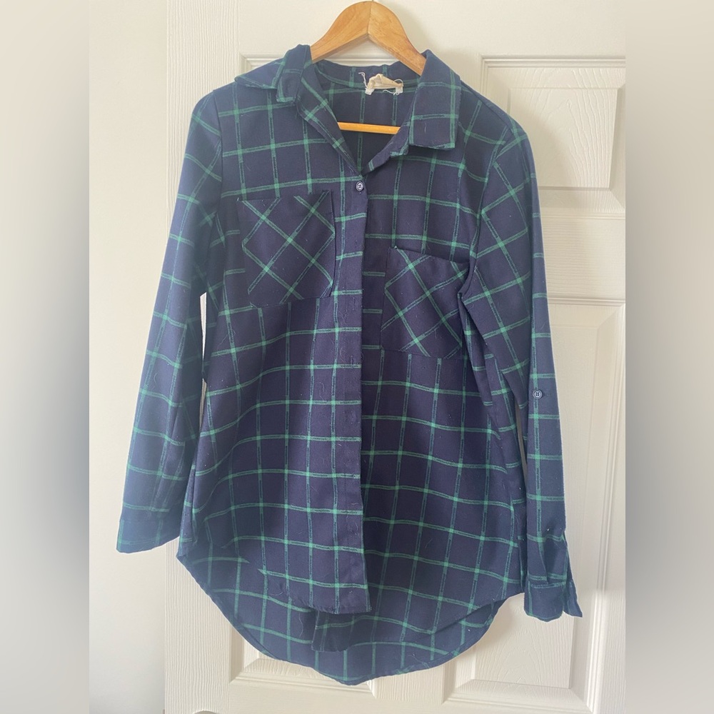 Oversized Plaid Button Up